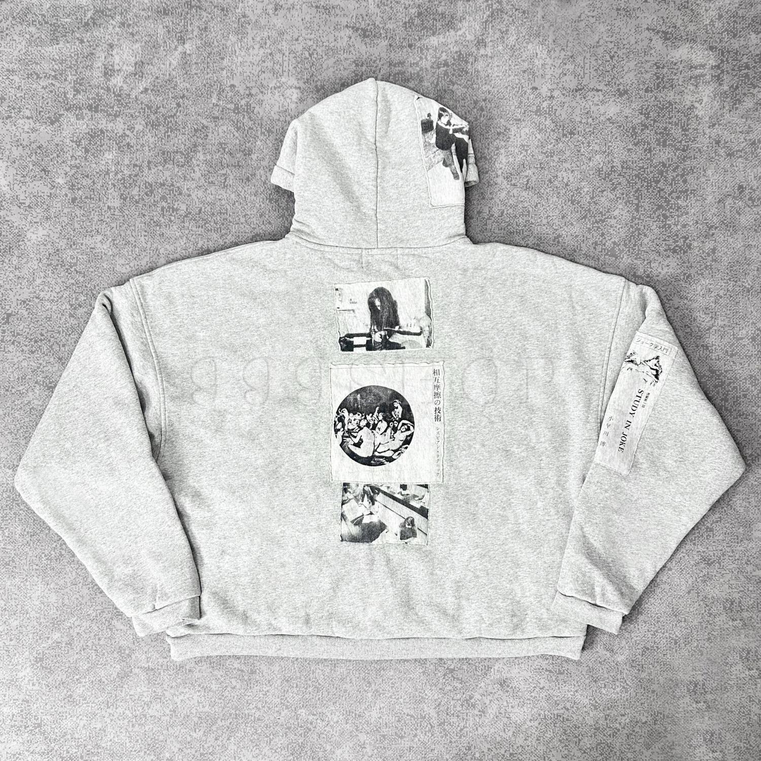 Enfants Riches Deprimes Fall Alice Patch Distressed Zipper Hooded Sweatshirt #333688