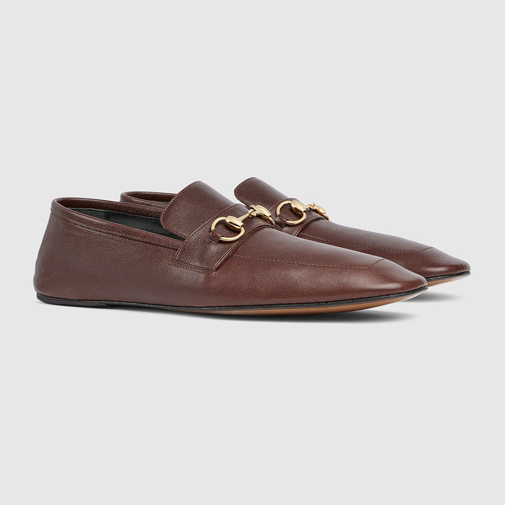 GUCCI Men's Ragazzo Eel Loafer in Dark Brown #388024