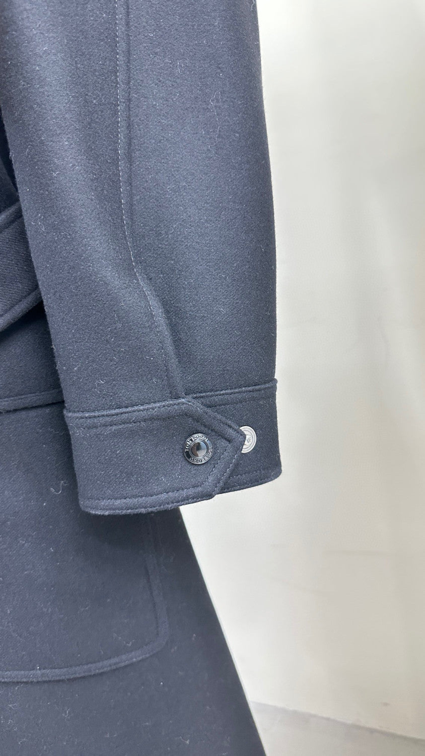 Tom Ford Solid Color Slanted Zipper Long Coat Ngvp #6779