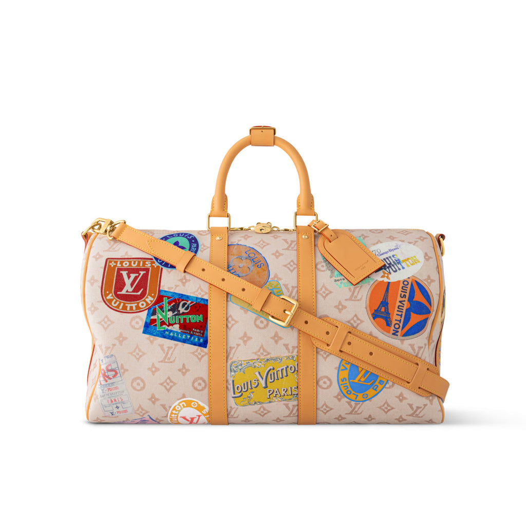 Louis Vuitton Keepall Bandoulière 50 Men's Detachable Adjustable Shoulder Strap Zipper Closure Canvas with Leather Shoulder Slanting Tote Travel Bag Bags #76935