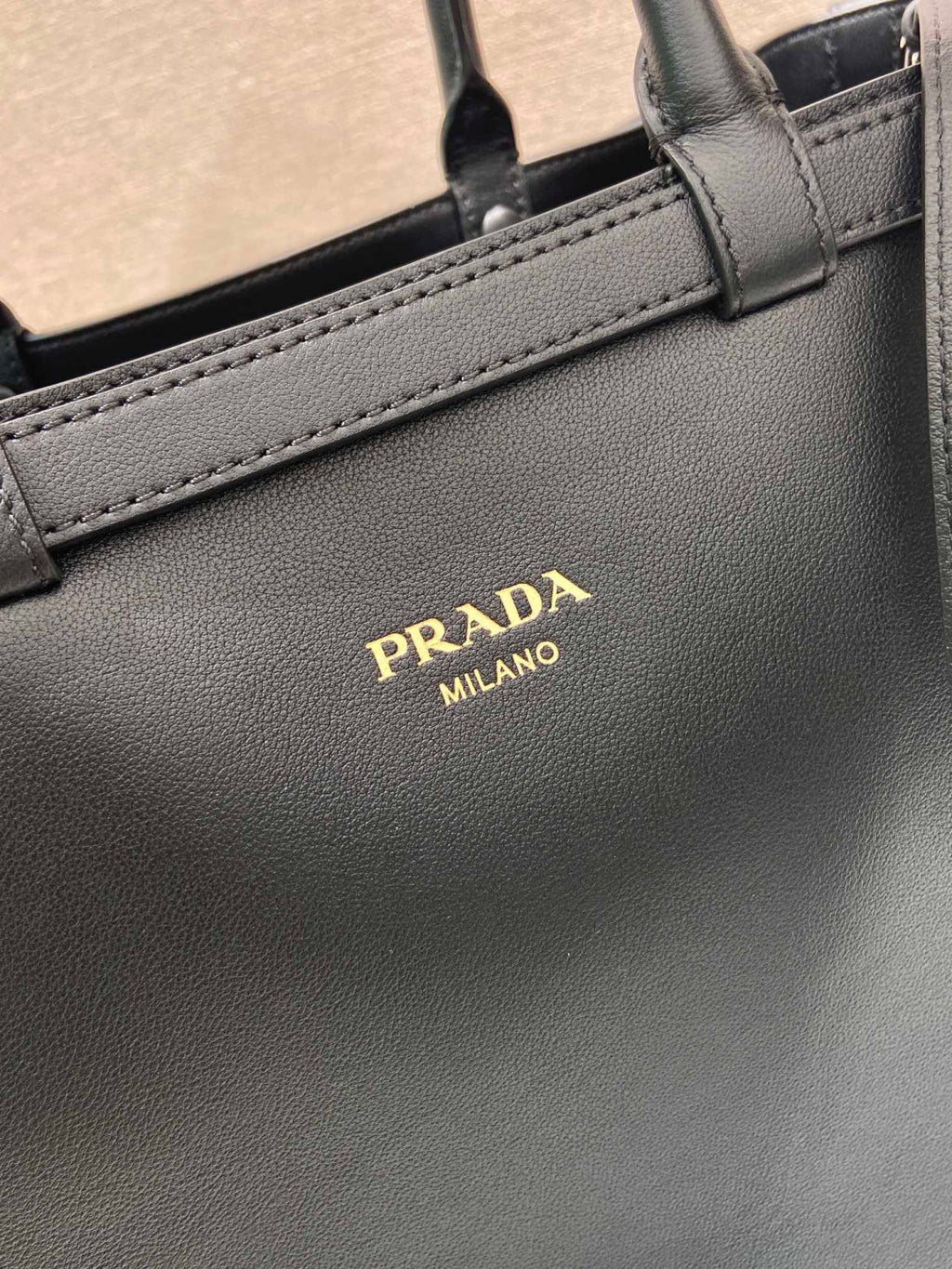 PRADA Black Prada Buckle Leather Bag With Belt #334235