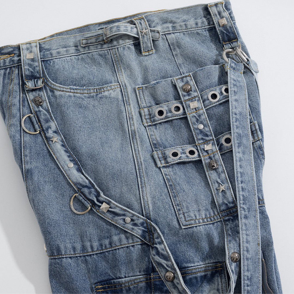 Balenciaga Multi-Pocket Zipper Jeans Pants #53995