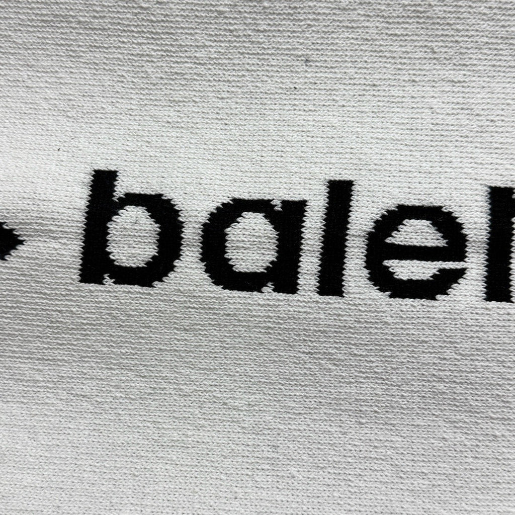 Balenciaga Men's 3B Sports Icon Ski Crewneck in White Black #334344