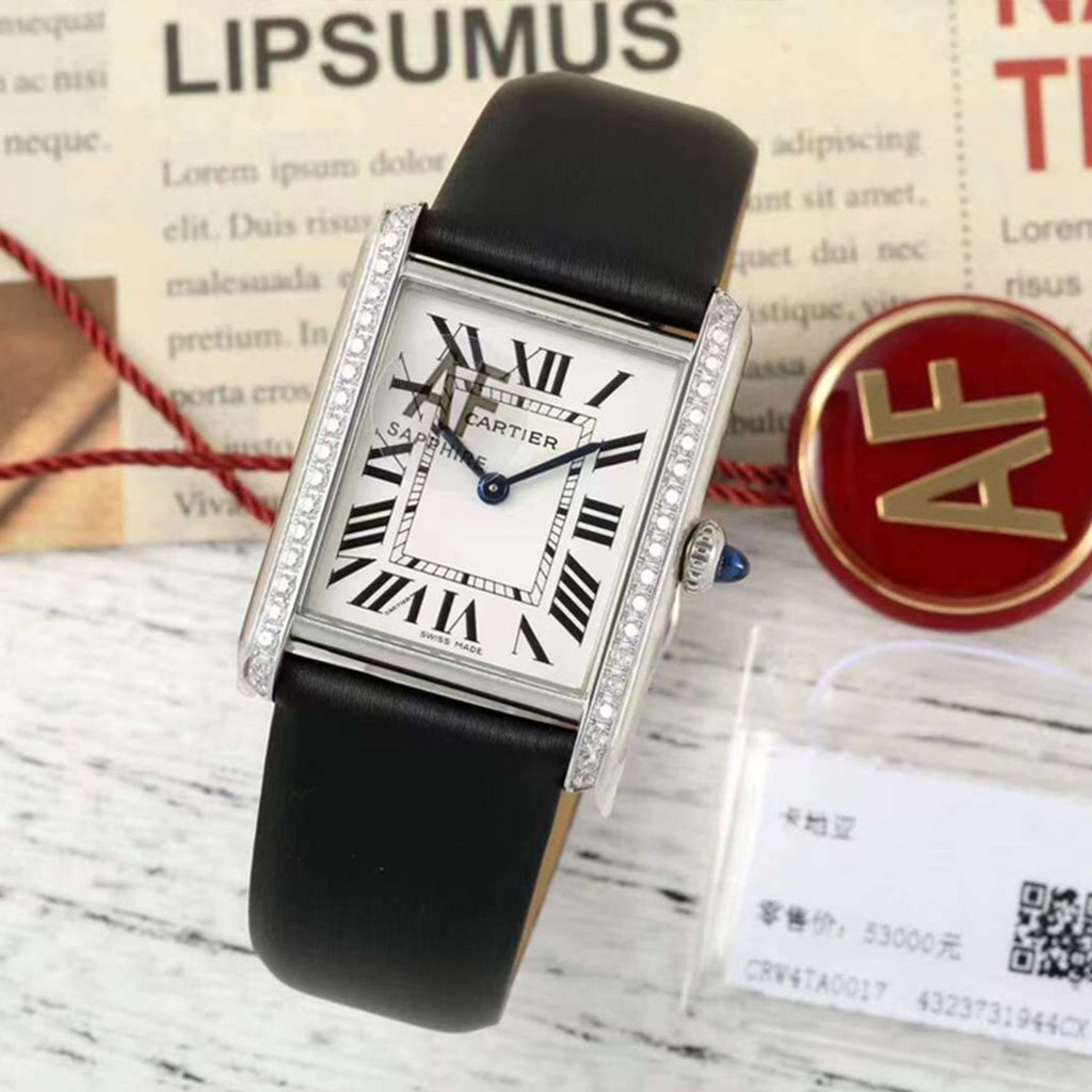 Cartier Tank Must De Cartier Watch Women's Large Gold And Silver Fashionable Temperament Watch #81211