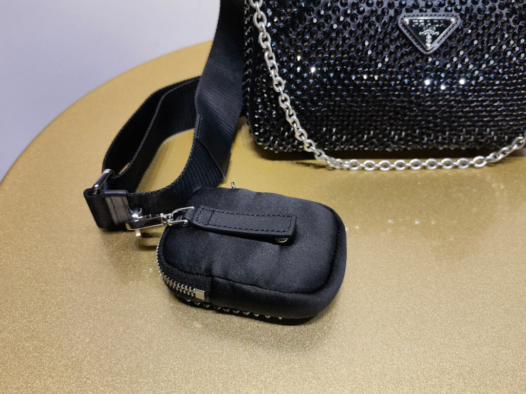 Prada Re-Edition 2005 Rhinestone-Embellished Crossbody Bag #375651