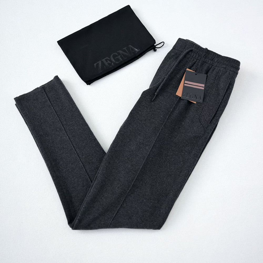 Zegna Grey Mélange Wool Joggers #334675