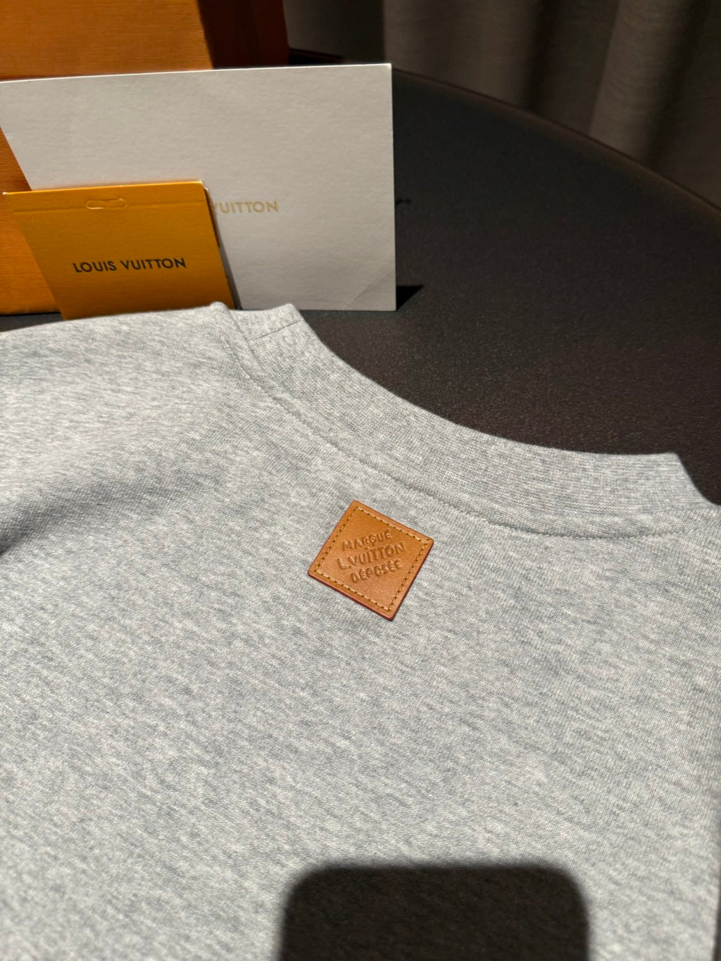 Louis Vuitton Men's Spring/Fall Solid Color Fashion Casual Embroidered Print Round Neck Long Sleeve Sweatshirt #78212