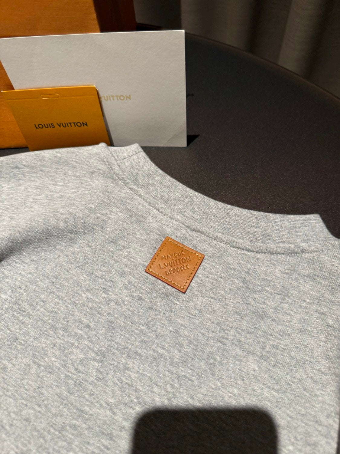 Louis Vuitton Men's Spring/Fall Solid Color Fashion Casual Embroidered Print Round Neck Long Sleeve Sweatshirt #78212