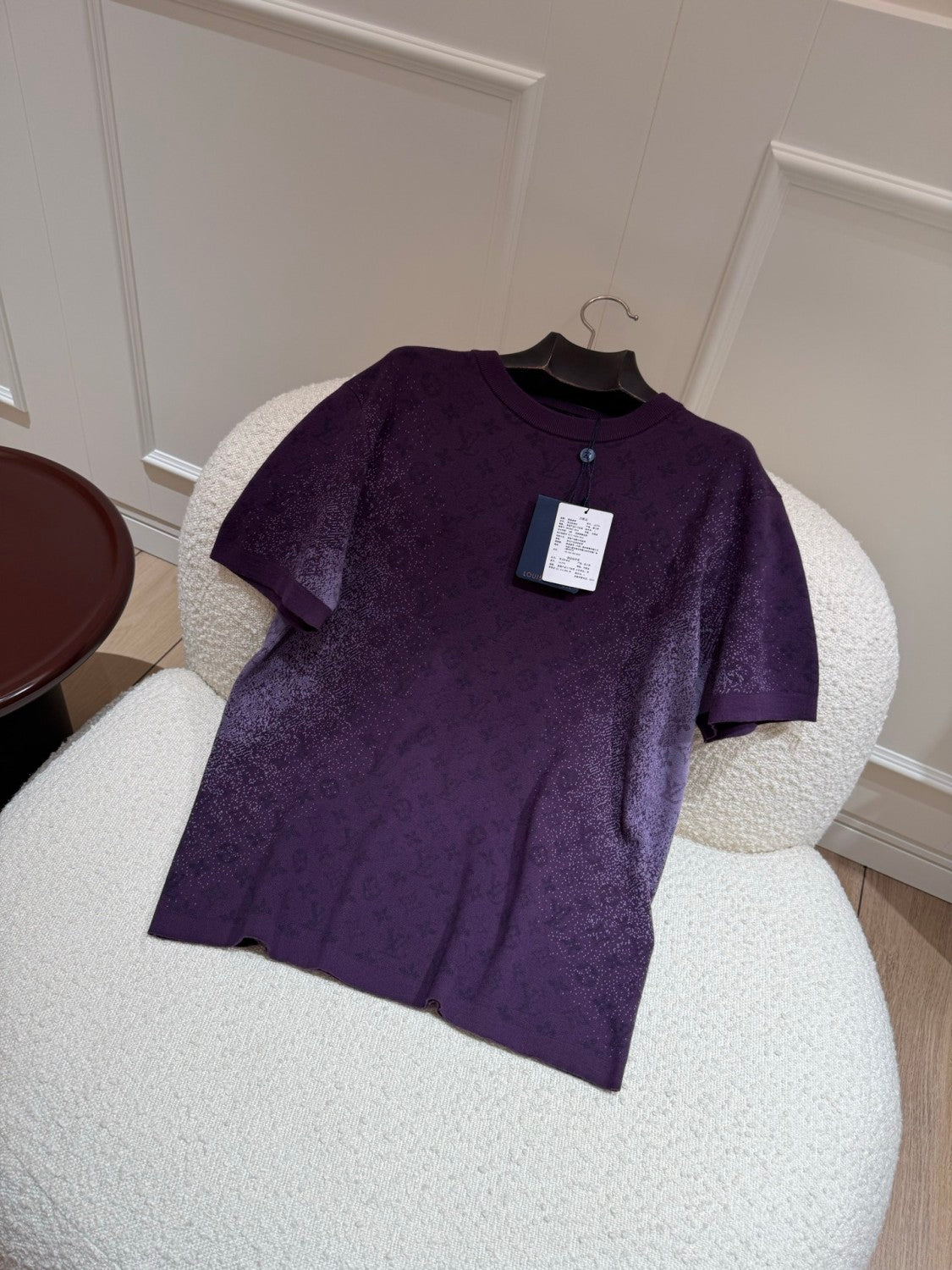 LOUIS VUITTON Monogram Jacquard Short-Sleeved Crewneck #376469