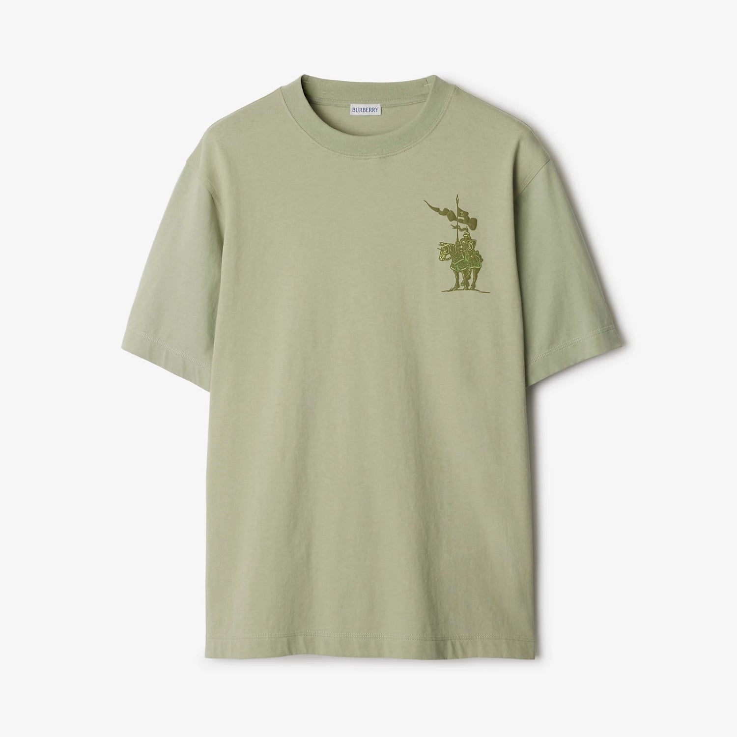 Burberry Men's Summer Knight Print Solid Color Cotton Round Neck Casual T-shirt #75516