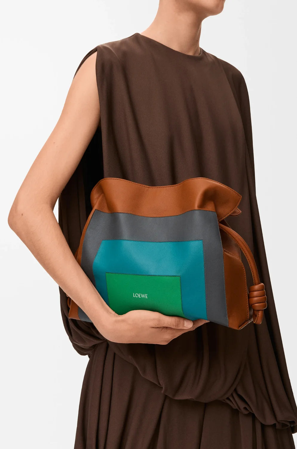 Loewe Medium Napa Leather Flamenco Clutch Loewe X Josef And Anni Albers Collection Fashion-forward Soft-leather Crossbody Bag Lady #195465