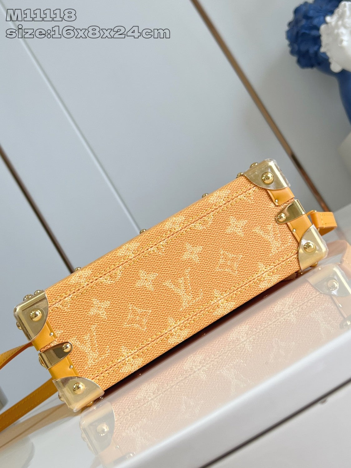 Louis Vuitton Handle Trunk Women's Solid Color Detachable Adjustable Shoulder Strap Buckle Closure Coated Canvas Box Bag Single Shoulder Crossbody Handbag Bags #77522