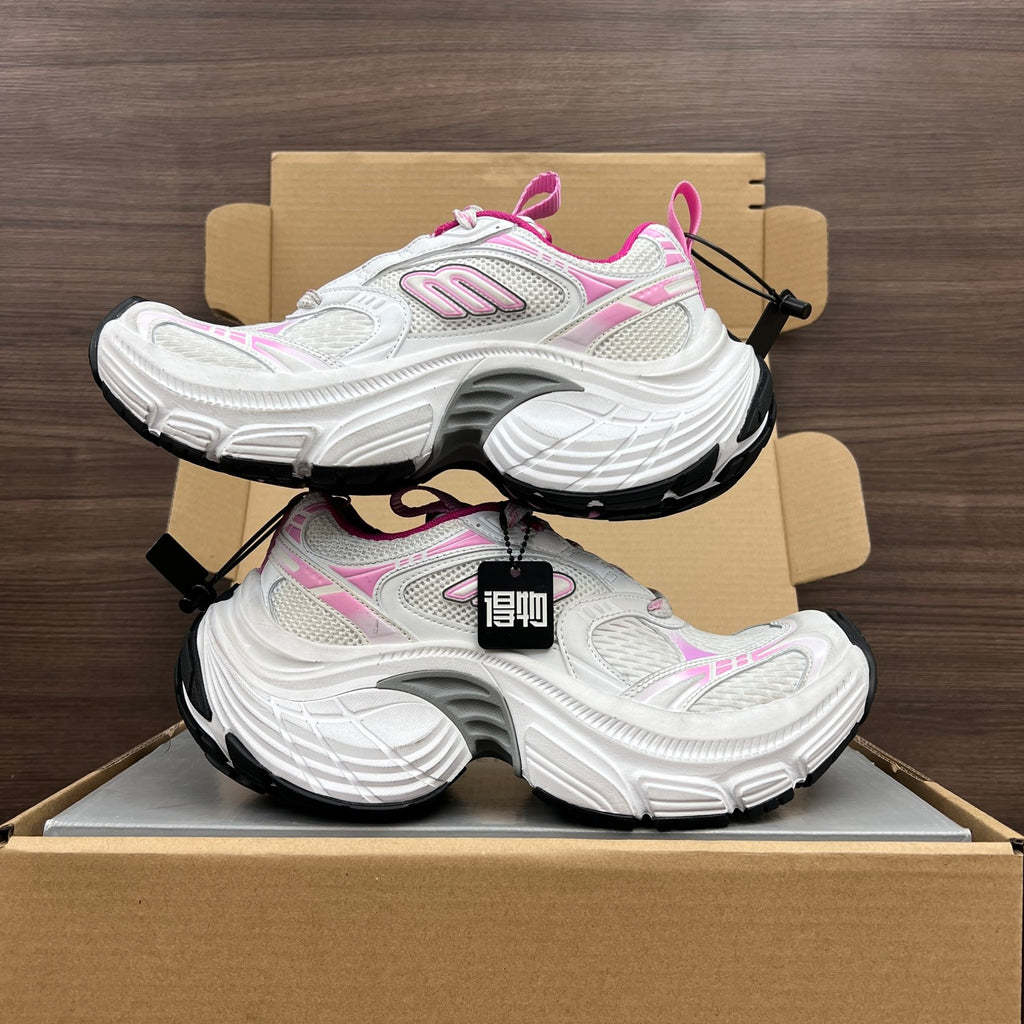 Balenciaga 6XL Men's And Women's Spring/Summer Fashion Casual Trend Round Toe Lace Up Distressed Low Top Color Blocked Shoes  #78263
