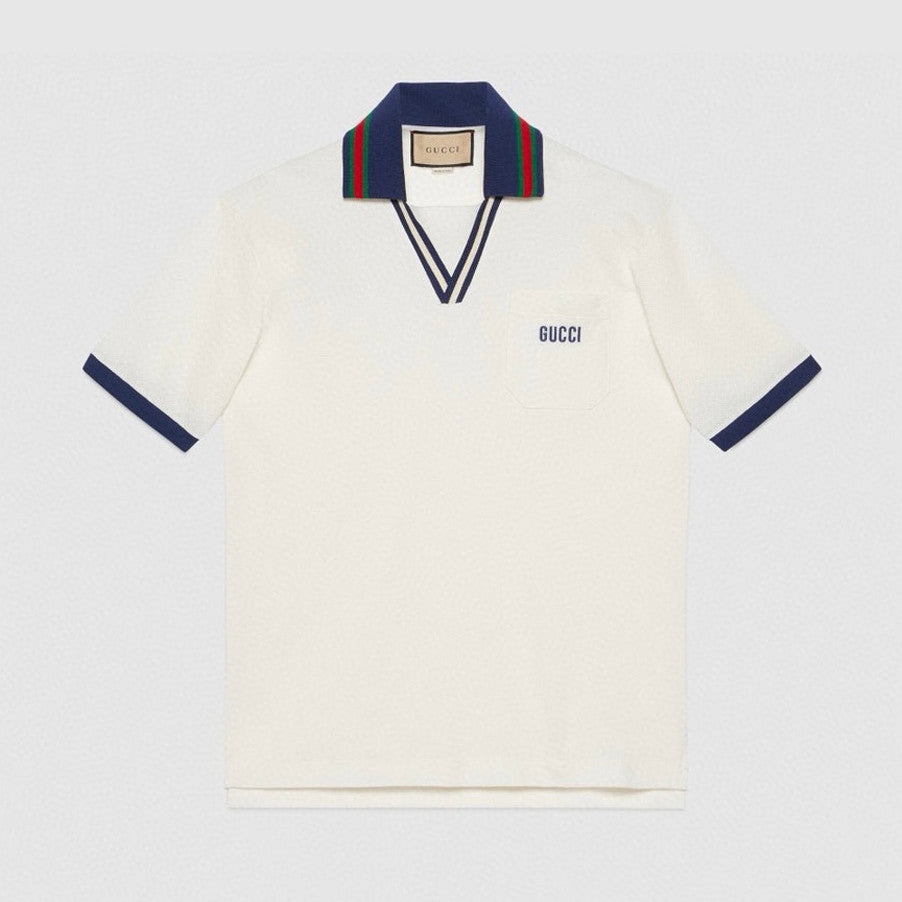 Gucci Men's Summer Decorated Interlocking Double G Label Stretch Cotton Polo Shirt Short Sleeve T-Shirt #99859