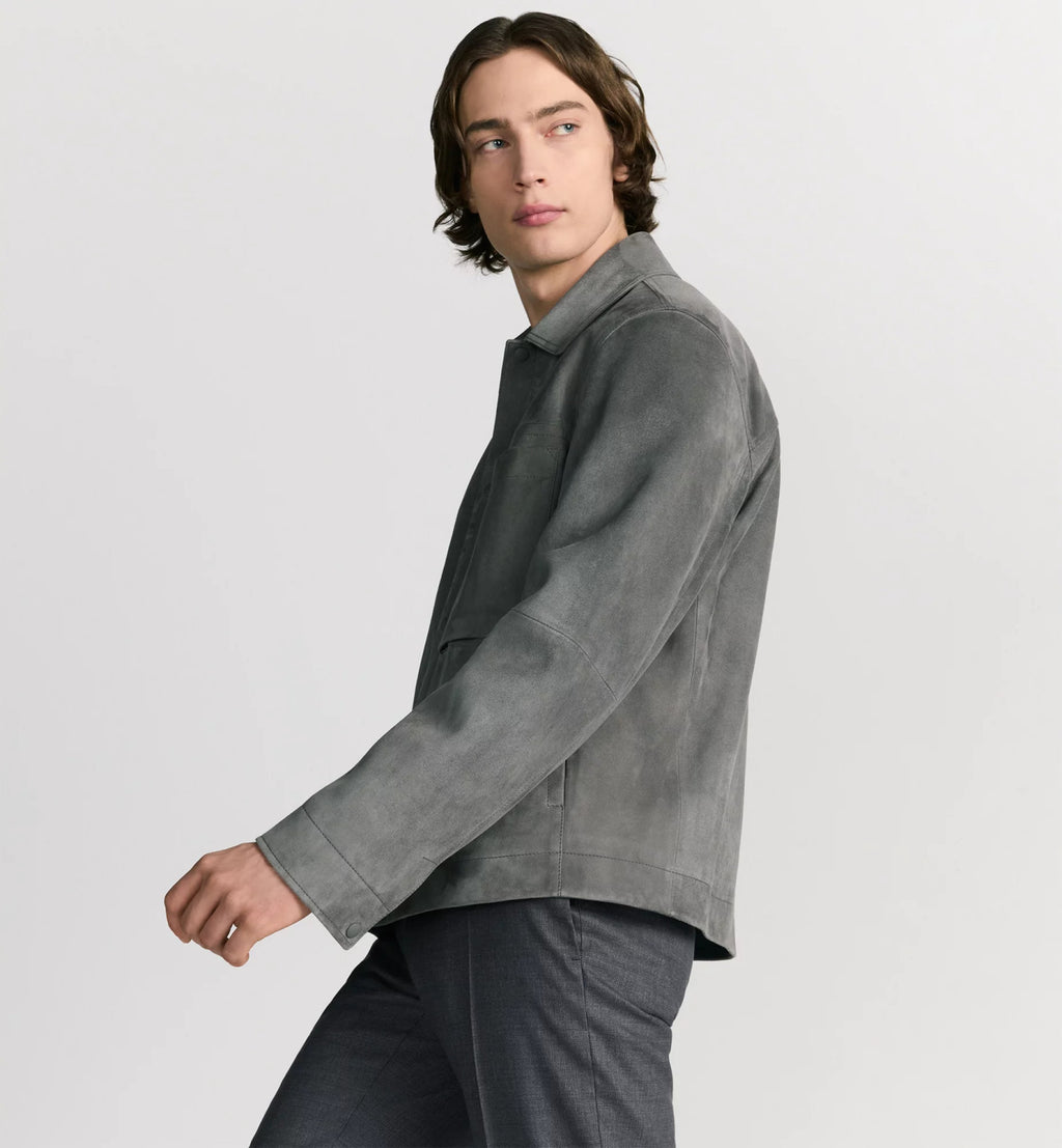 Dior Men's Embossed Logo Spring/Fall High-Street Collar Solid-Color Single-Breasted Leather Short Jacket Ngvp #2598