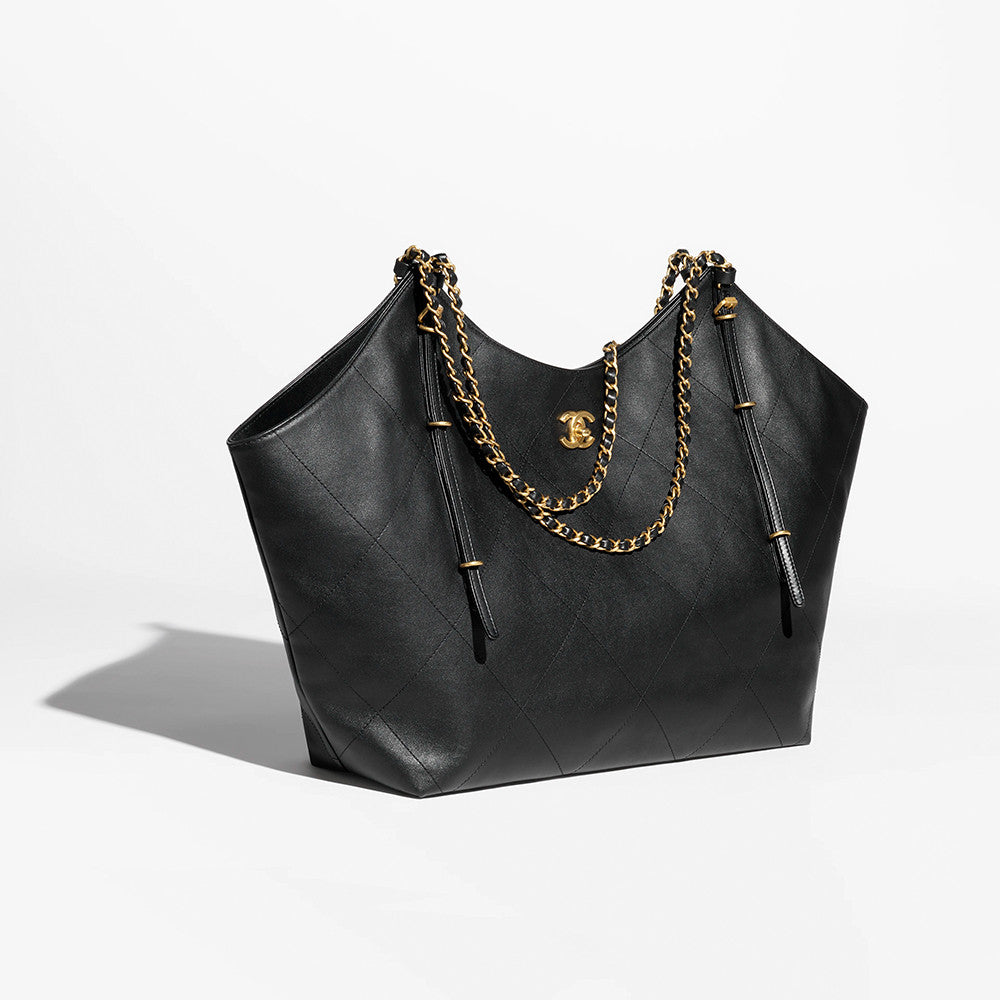 Chanel Maxi Shopping Bag Calfskin Gold-tone #336627