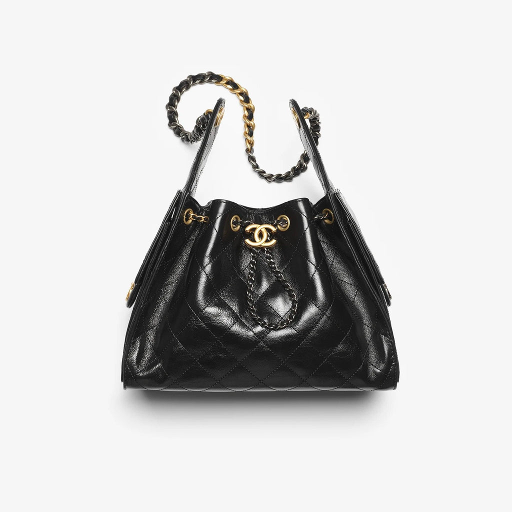 Chanel 25 Mini handbag Metallic Grained Calfskin #333968
