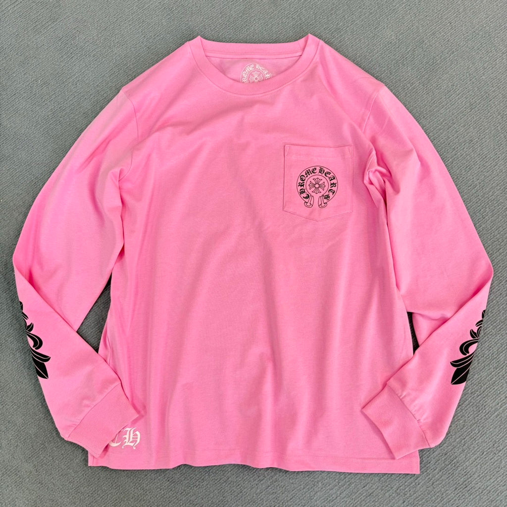 Chrome Hearts Men's Spring/Summer Solid Color Long Sleeve T-Shirt #73551