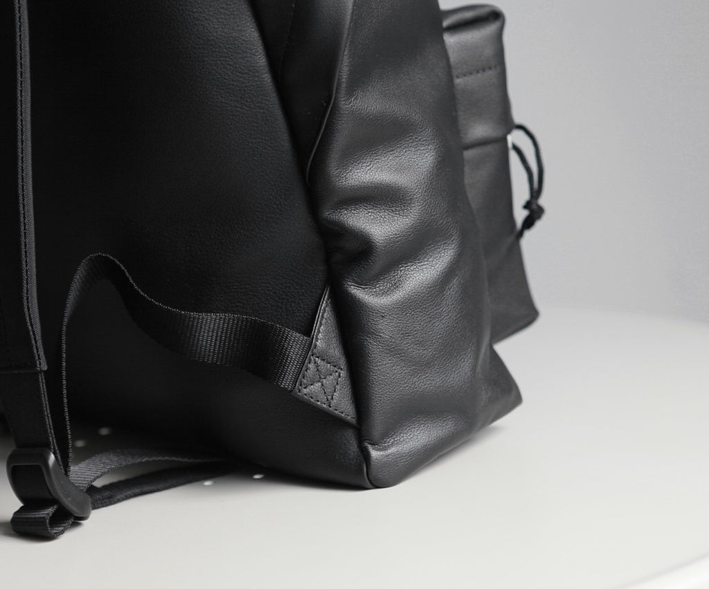 Balenciaga Explorer Men's Letter Print Black Grained Cowhide Leather Backpack Bag Bags #77713