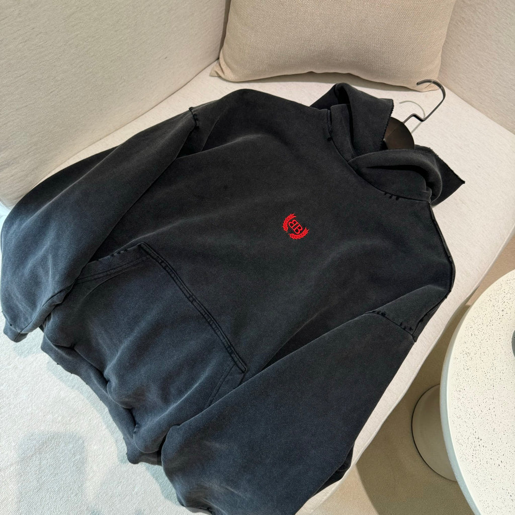 Balenciaga LAUREL CLASSIC HOODIE Men's And Women's Spring/Fall Fashion Casual Solid-Color Hooded Long Sleeve Sweatshirt #78577