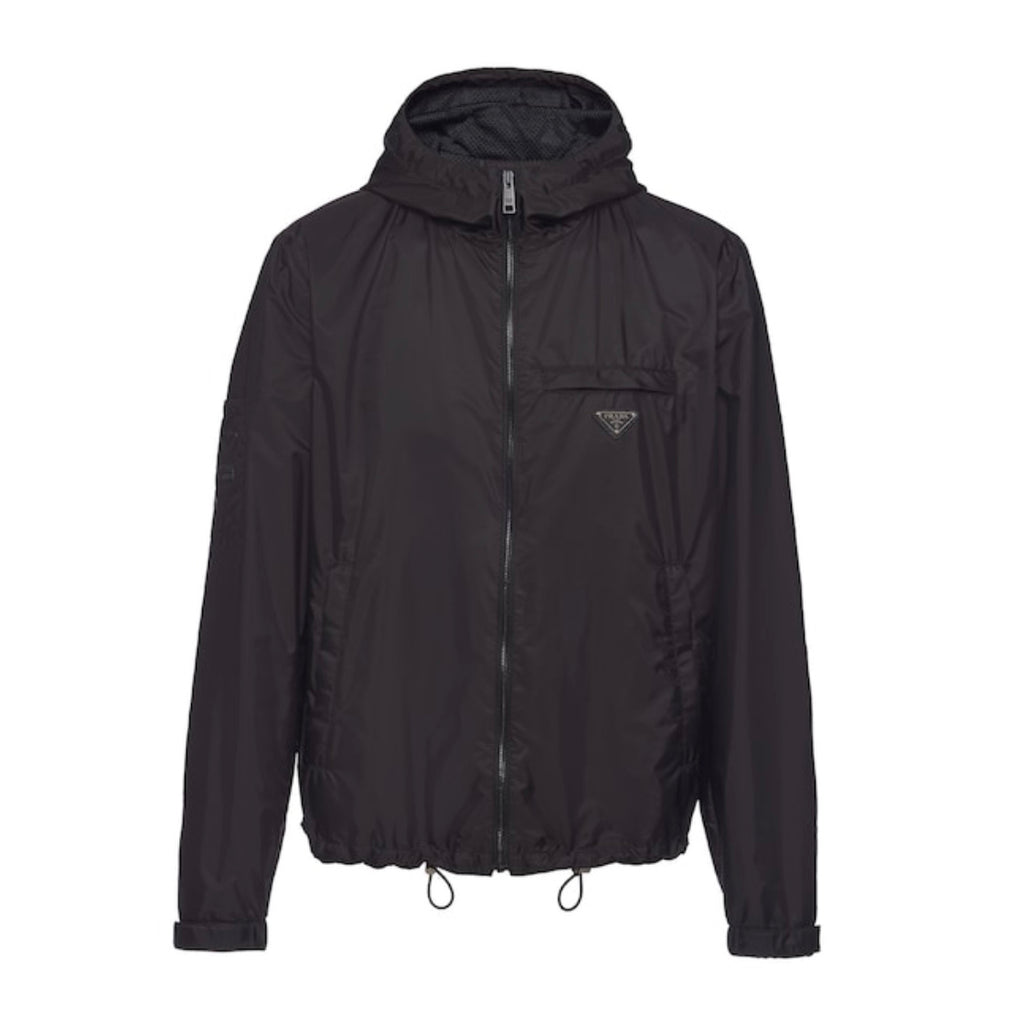 Prada Men's Women's Spring and Summer Fashion Solid Color Zipper Long Sleeve Hooded Jacket #72281