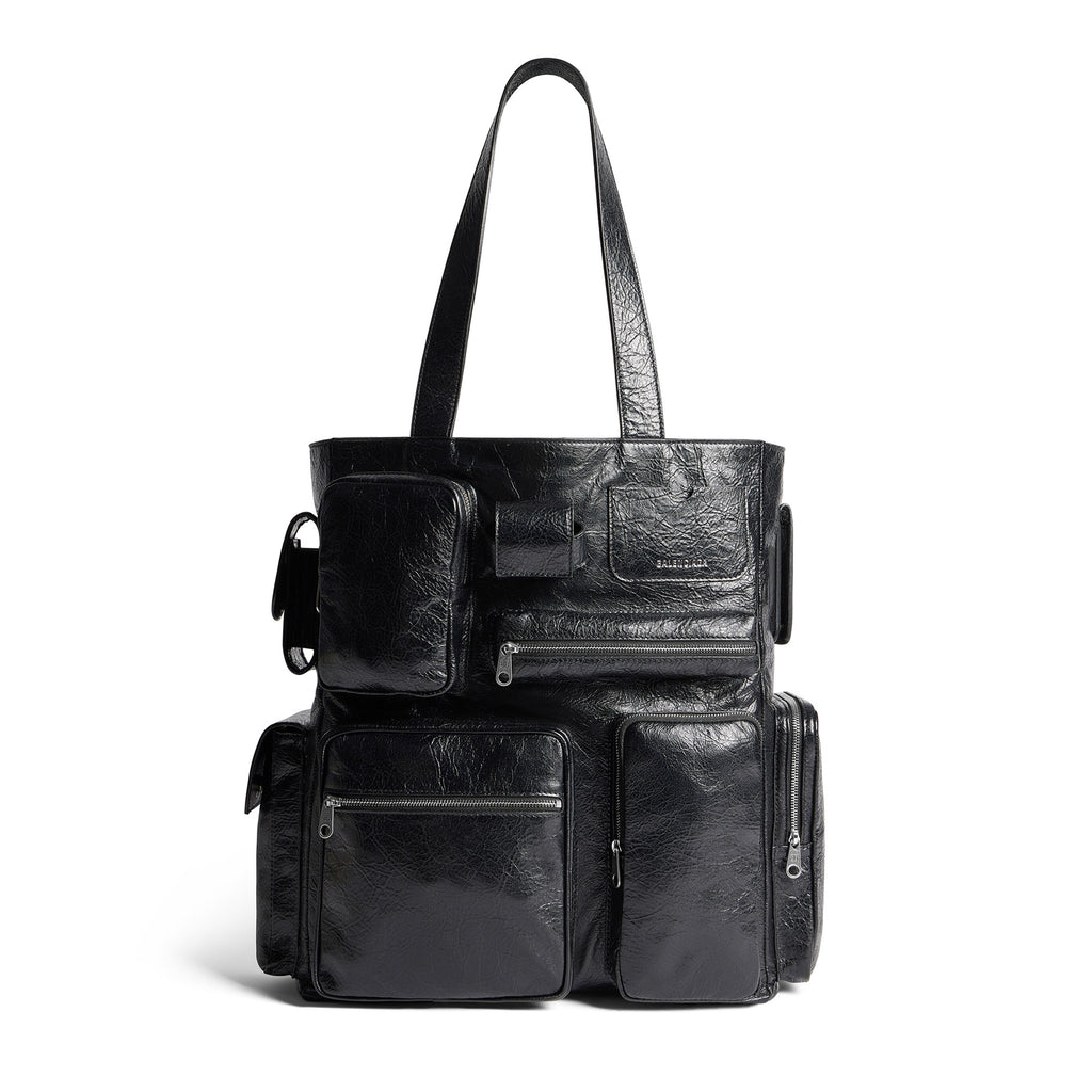 Balenciaga Men's Superbusy Tote Bag Sheepskin Oversized Solid Color Casual Handbag Bags 785296210C81000 #71975
