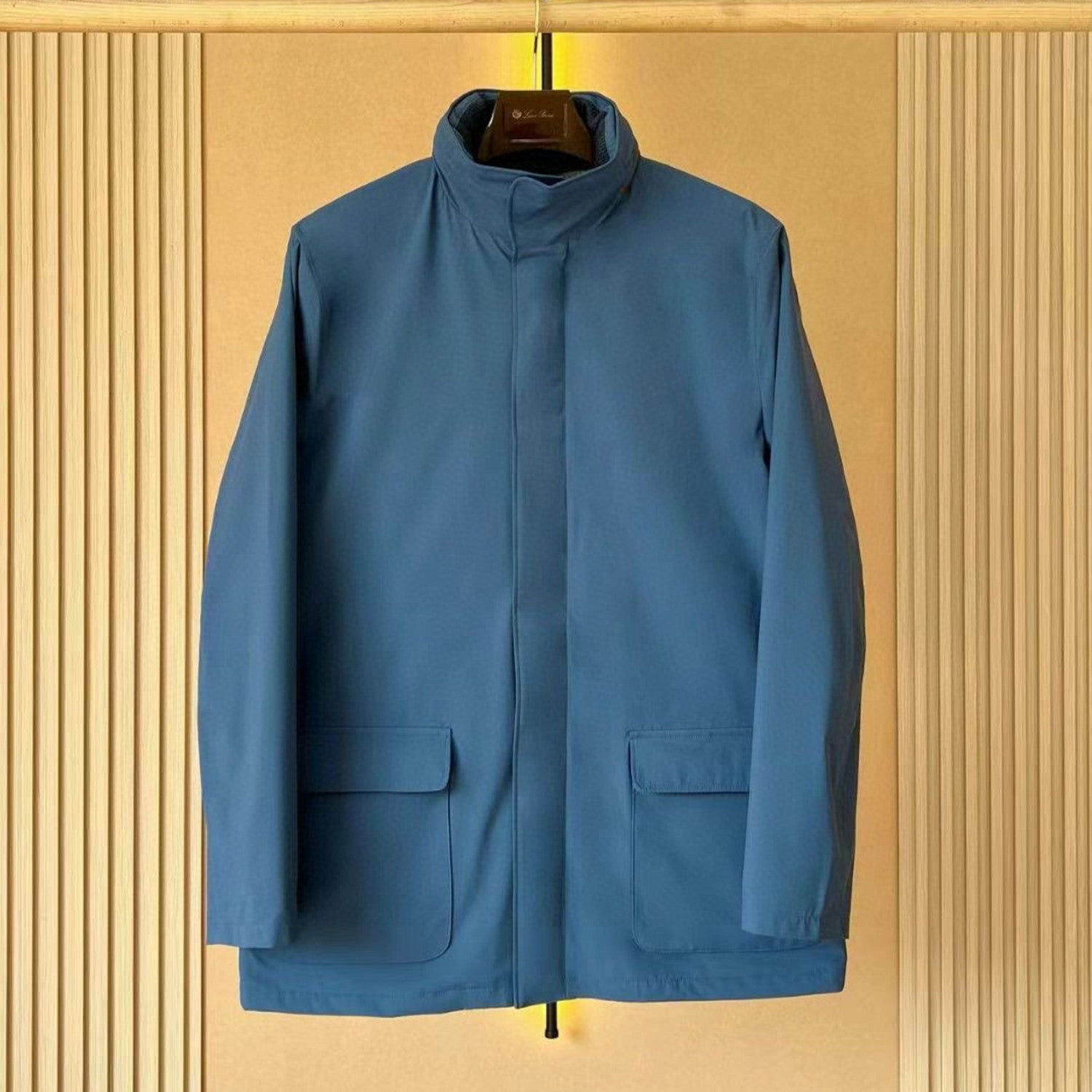 Loro Piana Men's Autumn/winter Solid Color Casual Zipper Jacket Fashionable Casual Pocket Stand-up Collar Long Sleeve Elegant Jacket Ngvp #2193