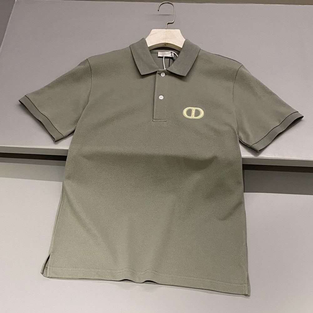 Dior Men's Summer Solid Color Logo Letter Embroidered Polo Shirt Short Sleeve T-Shirt #99929