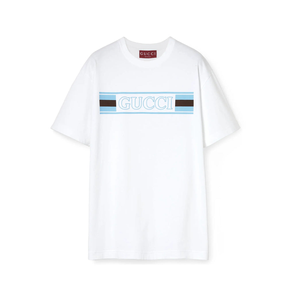 Gucci Men's Summer Logo Print Embroidery Solid Color Cotton Jersey Short Sleeve T-Shirt #76314