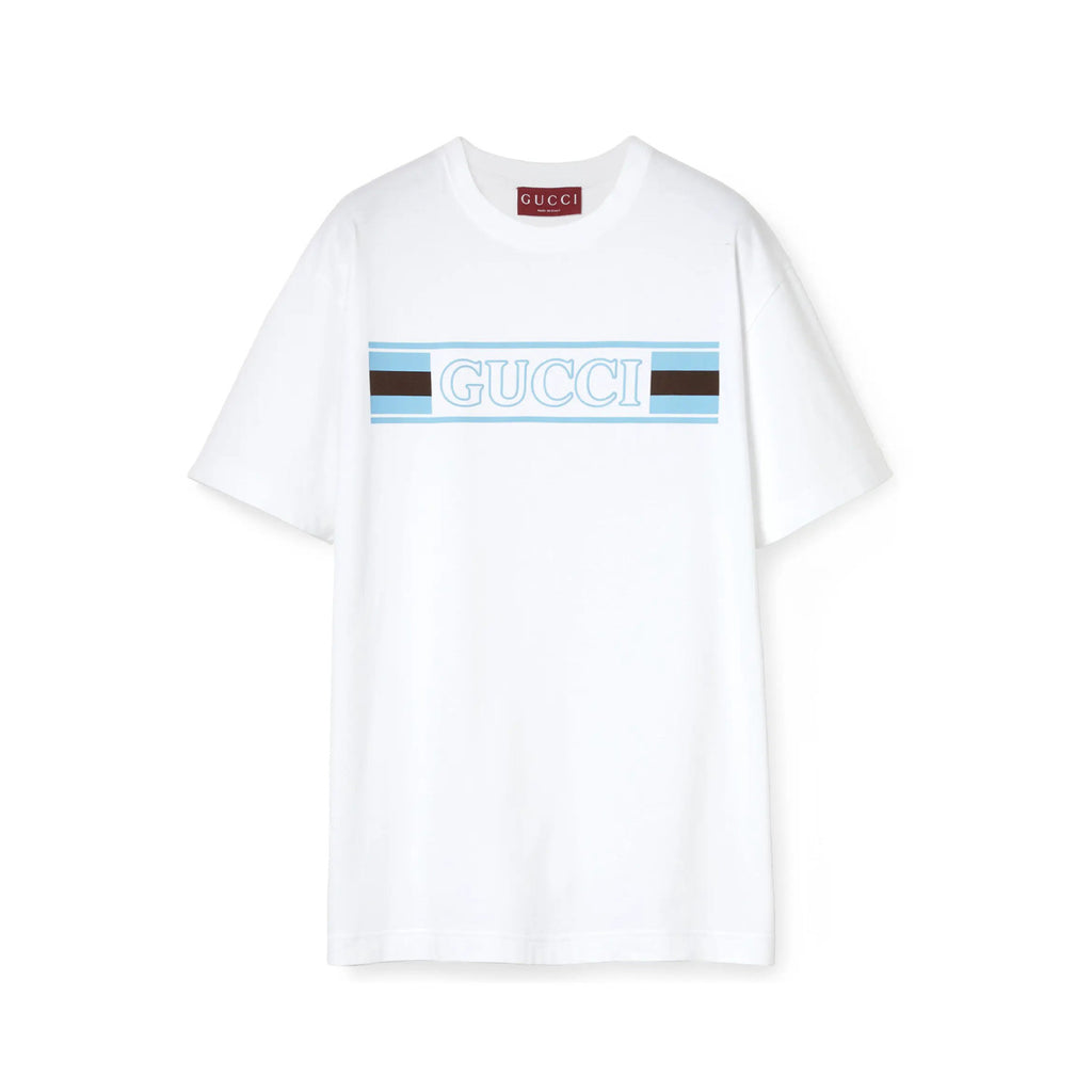 Gucci Men's Summer Logo Print Embroidery Solid Color Cotton Jersey Short Sleeve T-Shirt #76314