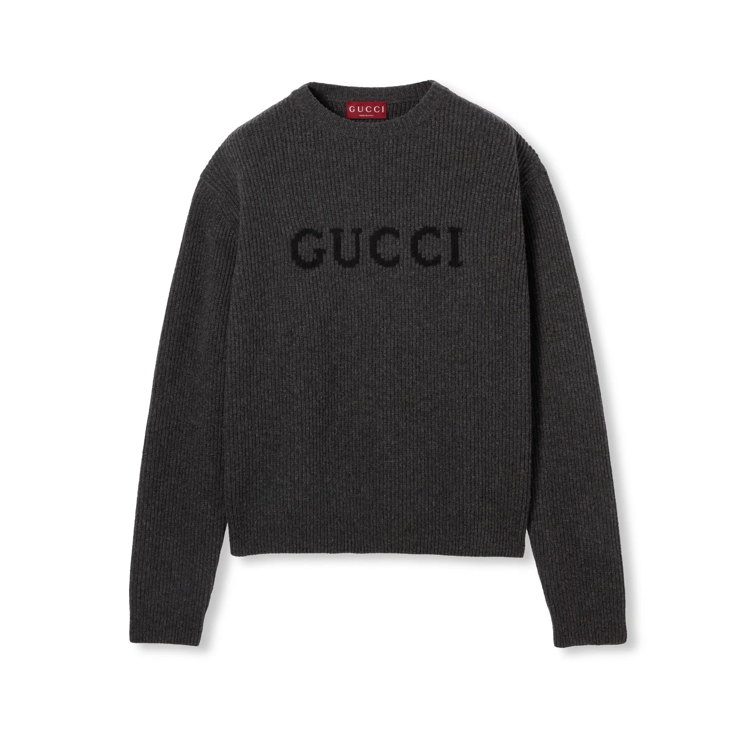 Gucci Men's And Women's Fall/winter Fashion Casual Solid Color Crew Neck Pullover With Letter Logo In Cashmere Sweater #79161