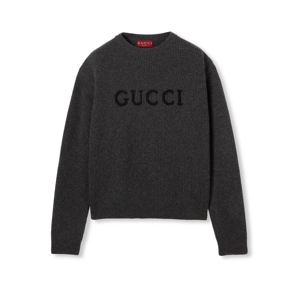 Gucci Men's And Women's Fall/winter Fashion Casual Solid Color Crew Neck Pullover With Letter Logo In Cashmere Sweater #79161