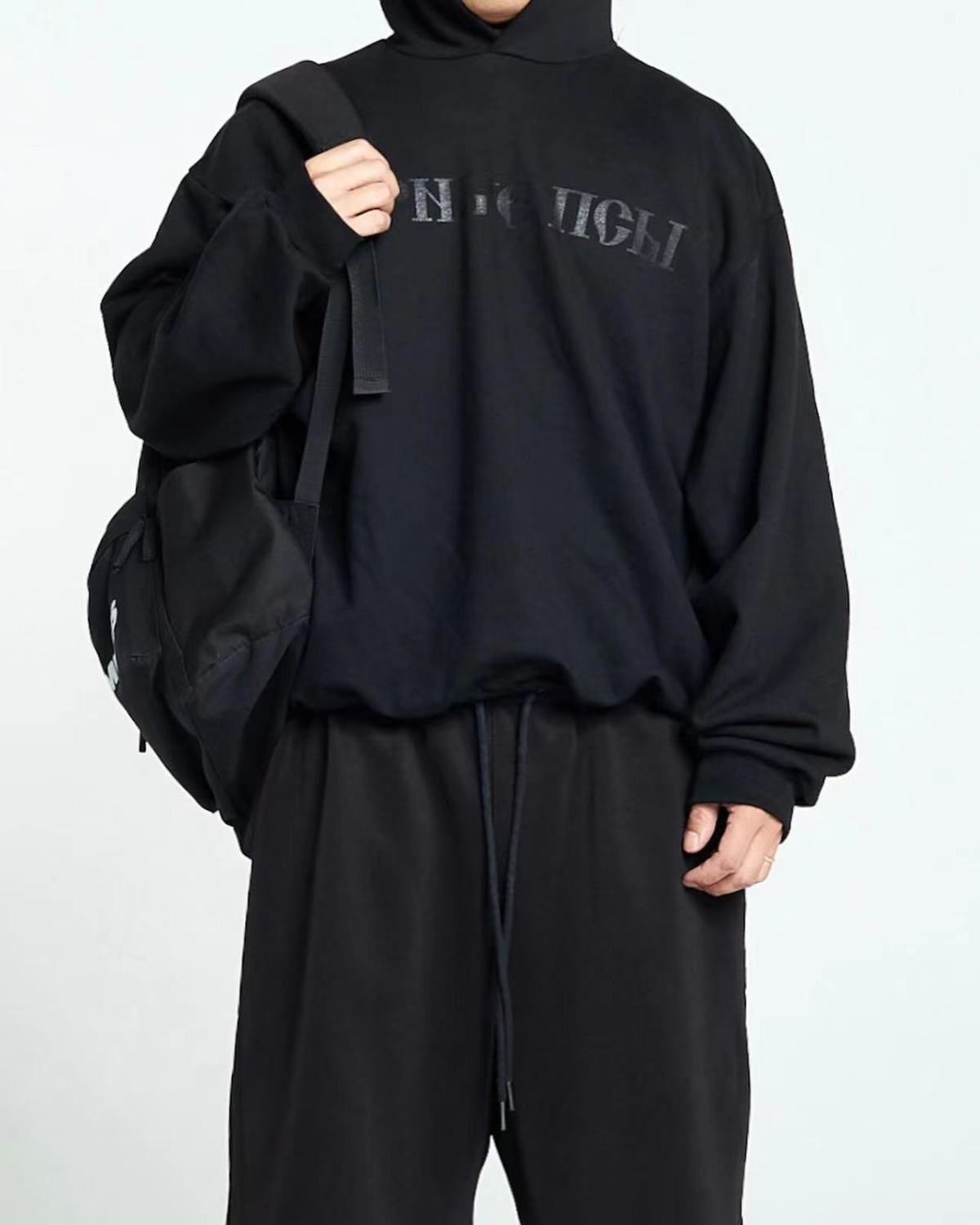 Yeezy X Gosha Kanye Russian Black Dog Grey Black Hoodie Sweatshirt Men's And Women's Spring Autumn High Street Hip Hop Hooded Pullover Hoodie Ngvp #1869