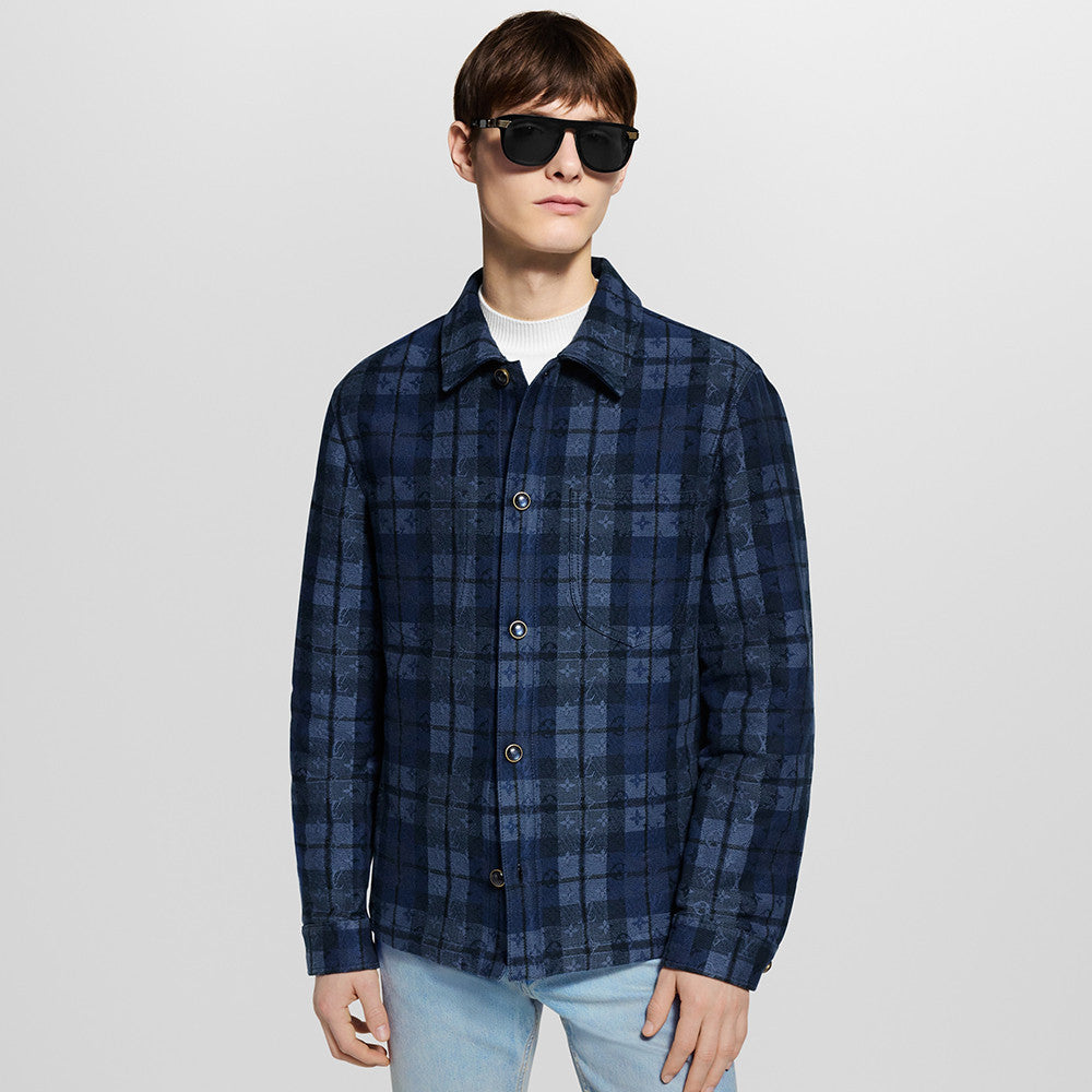 Louis Vuitton Monogram Tartan Denim Overshirt #334103