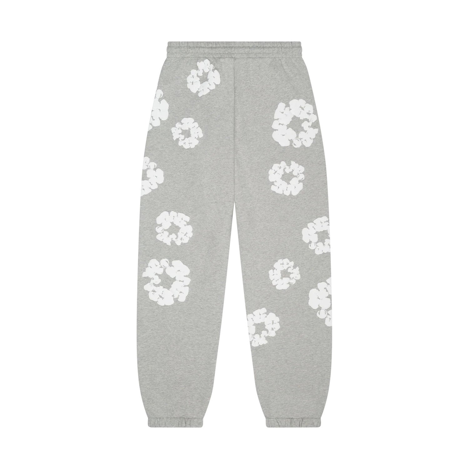 Denim Tears Men's And Women's Spring/fall Fashion Trend Solid Color Elastic Waist Tie Up Cotton Flower Foam Print American High Street Chic Brand Cuffed Sweatpants Long Pants #79536