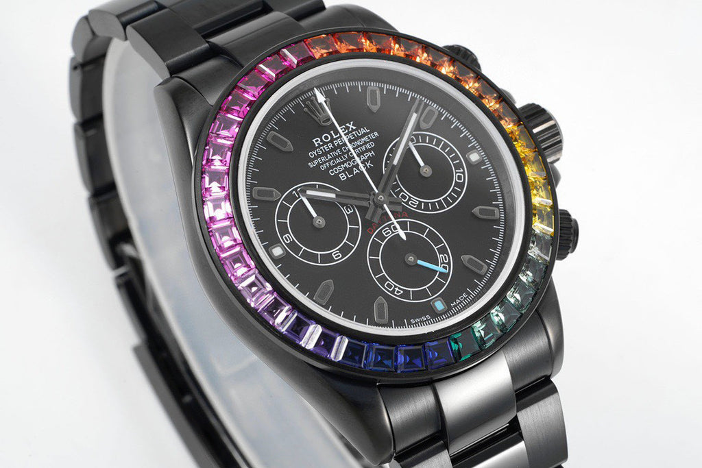 Rolex Mechanical Watch With Black Synthetic Bezel #96923