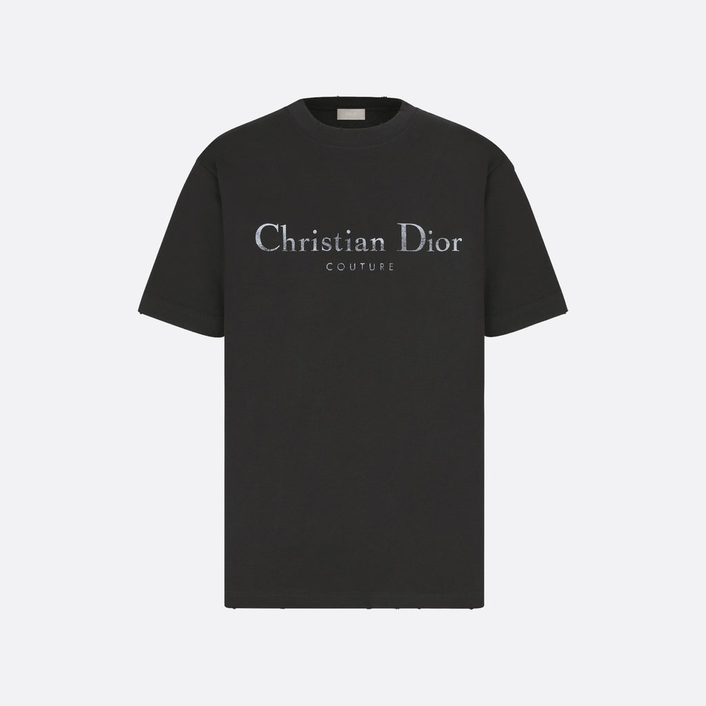 Dior Summer Men's And Women's Fashion Casual Crew Neck Pullover Solid Color Christian Dior Couture Print Relaxed Fit Cotton Short Sleeve T-Shirt #79157