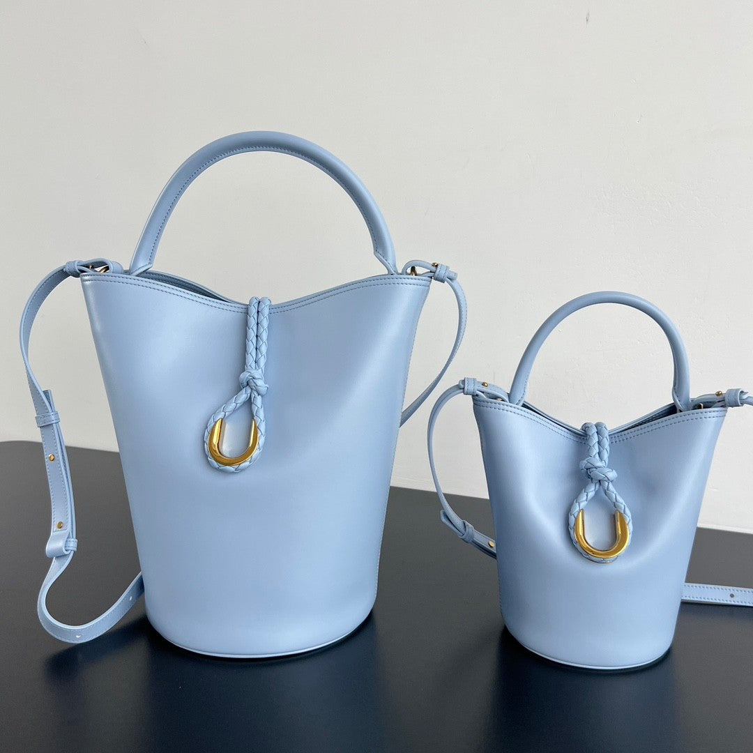 Bottega Veneta Liberta Women's Adjustable Detachable Shoulder Strap Solid Color Leather Bucket Bag Single Shoulder Crossbody Handbag Bags #77161