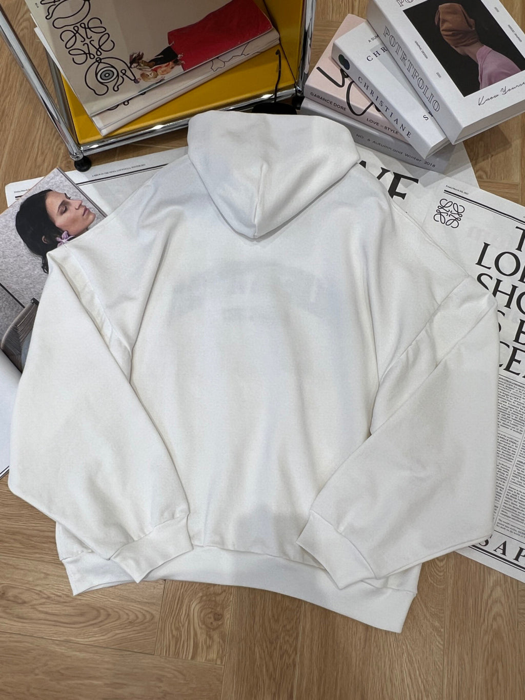 Balenciaga Back Flip Round Hoodie Oversize In Black Mirror Letter Hooded Sweatshirt Pullover #96248