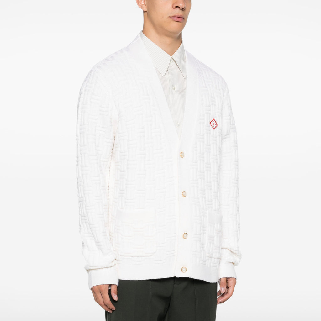 Casablanca Men's Spring And Fall Single Breasted Cozy Cardigan Knit Long Sleeved Sweater #73766