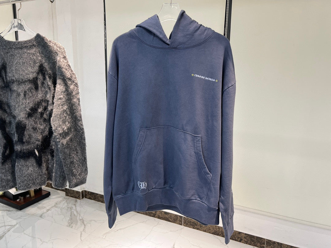 Chrome Hearts Navy Letter Hooded Sweater #21929