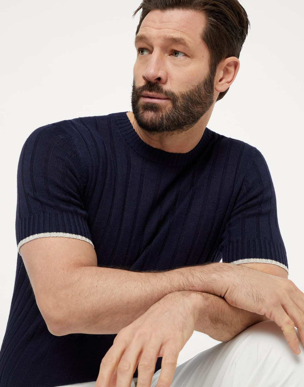 Brunello Cucinelli Spring And Summer Men's Flat Ribbed Linen And Cotton Knitted T-Shirt Fashion Trend Casual Comfortable Round Neck T-Shirt Ngvp #1348