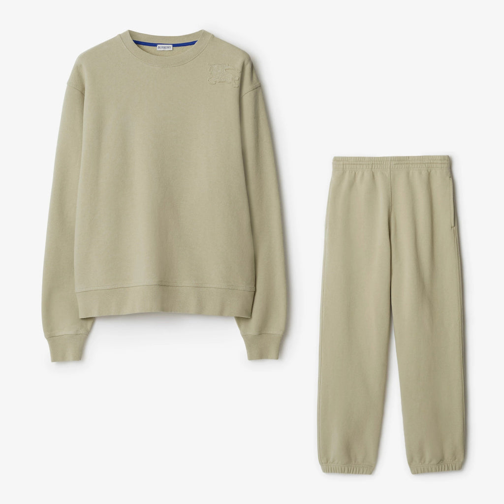 Burberry Men's Spring And Fall Solid Color Embroidery Pattern Print Round Neck Long Sleeved Sweatshirt Elastic Drawstring Casual Pants Suit Set #74742