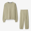 Burberry Men's Spring And Fall Solid Color Embroidery Pattern Print Round Neck Long Sleeved Sweatshirt Elastic Drawstring Casual Pants Suit Set #74742