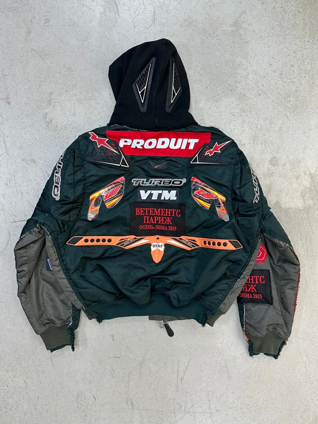 Vetements Man Motorcycle Zipper HoodedJacket #94855