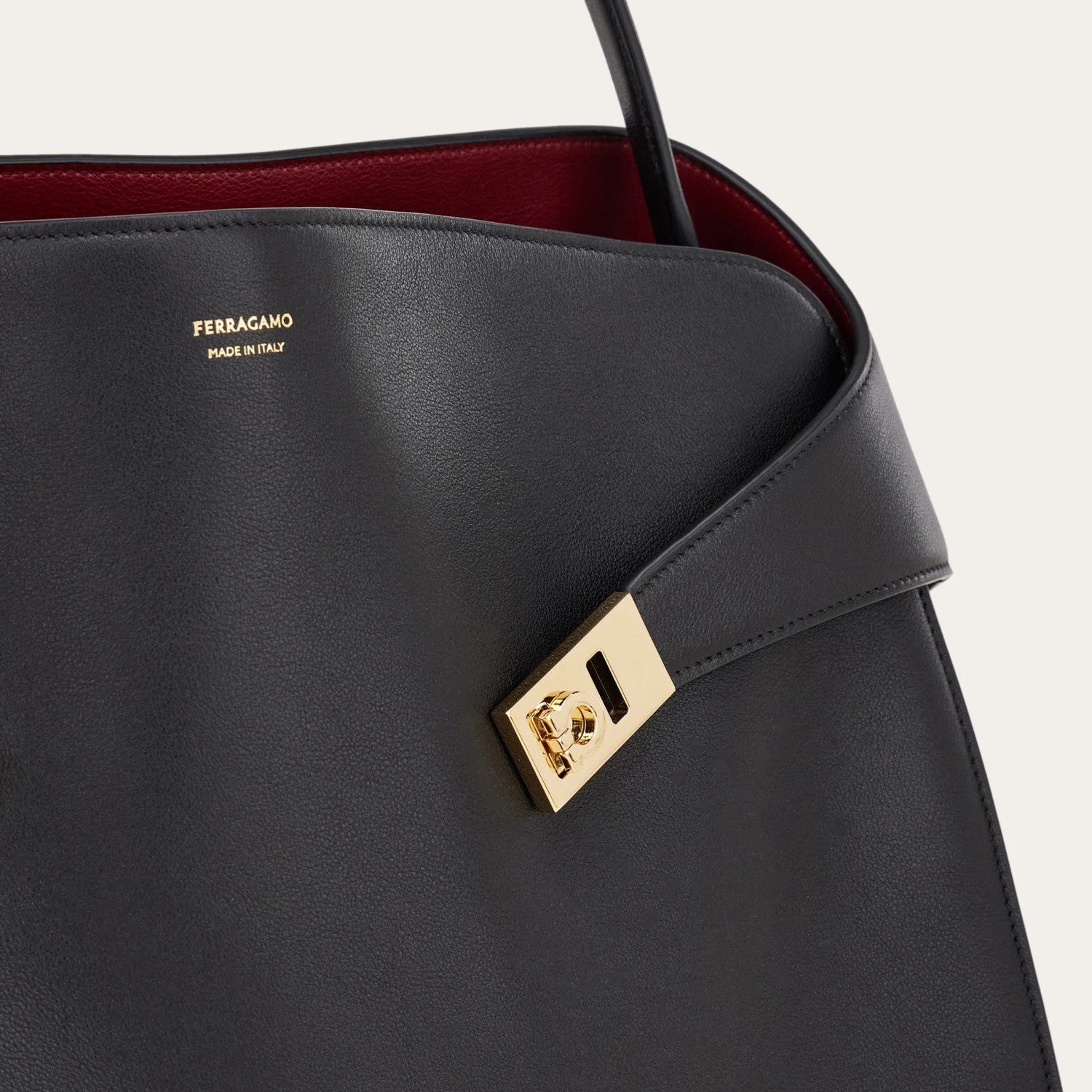 Ferragamo Hug Soft Women's Fashion Classic Leather Two Tone Shoulder Bag Tote Handbag Bag Bags #79436