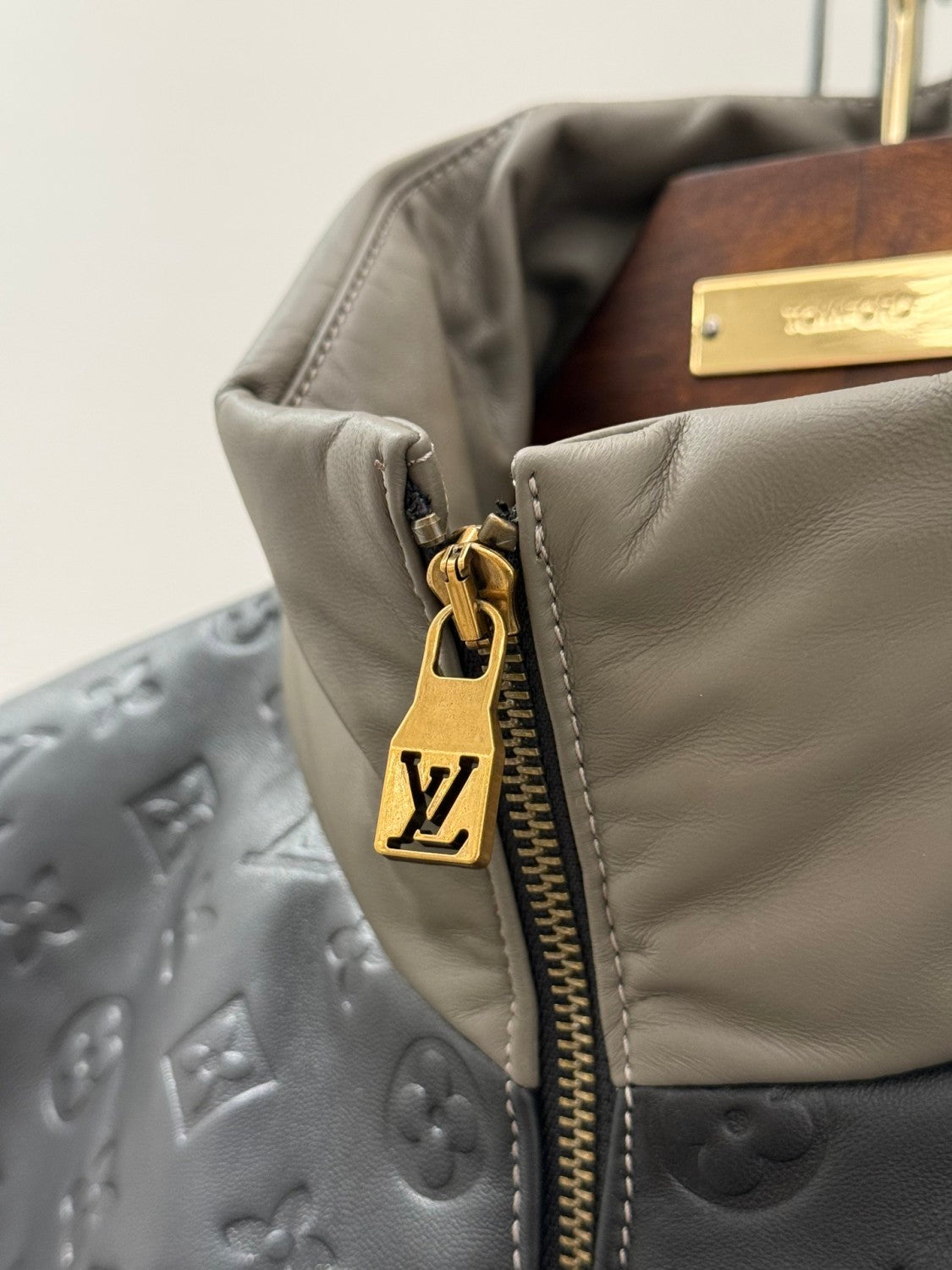 Louis Vuitton Leather Down Jacket #333837