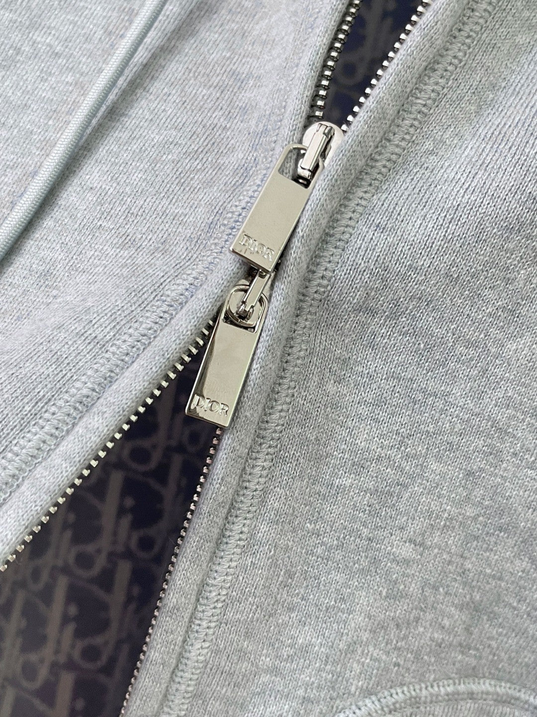 Dior Men's Spring And Autumn Lining Full Print Zipper Cotton Cashmere Solid Color Hooded Track Jacket Casual Elastic Sports Pants #77855
