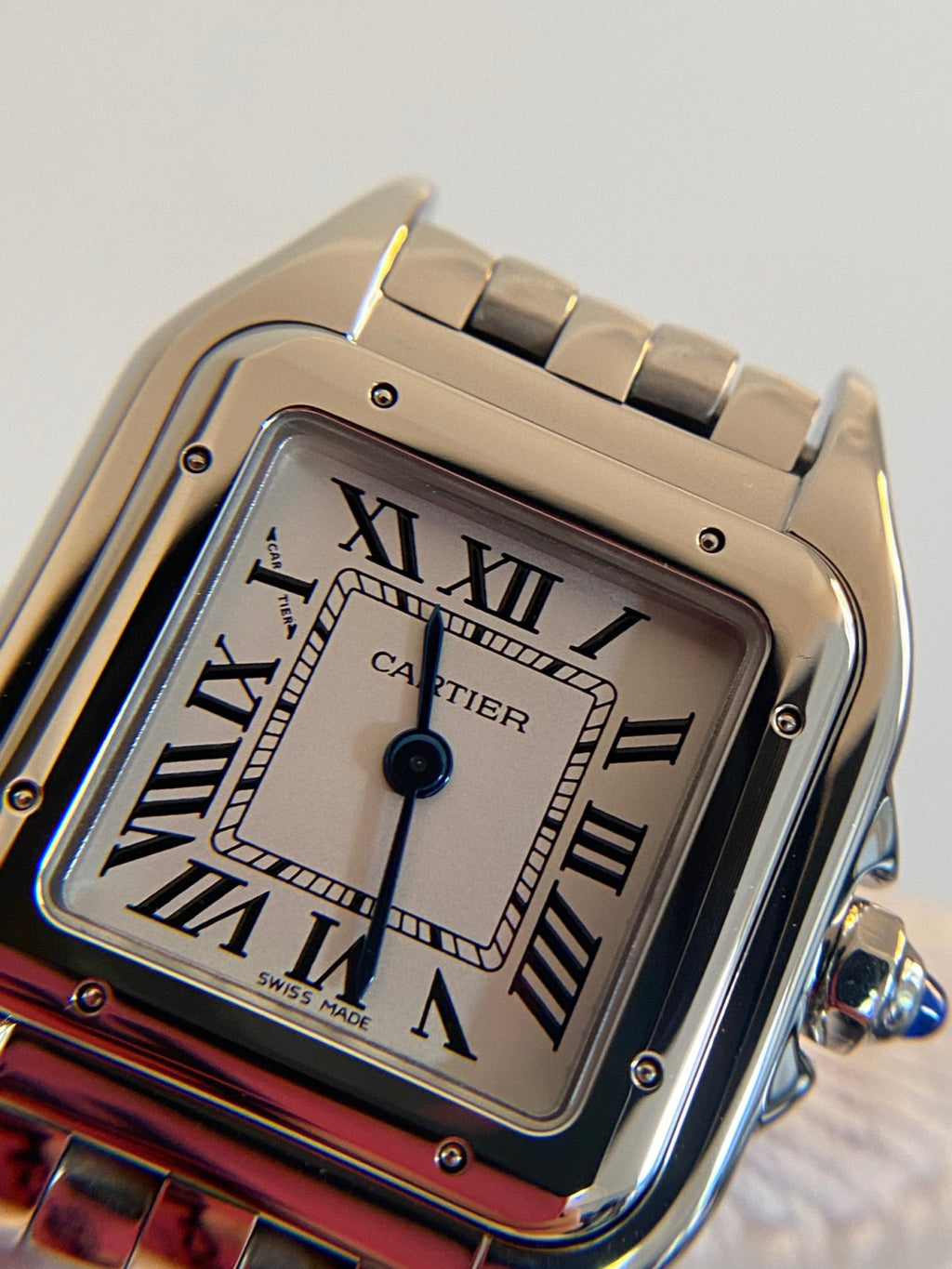 Cartier Cheetah Collection Silver Fashion Small Square Watch #96317