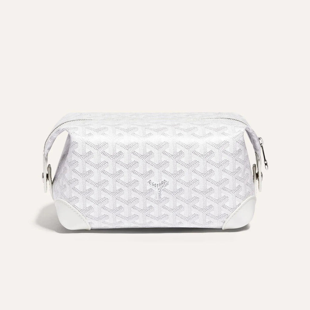 GOYARD Bowling 25 Men's and Women's Y-shaped Old-fashioned Full-print Zipper Leather Handbag Makeup Bag Bags #77132